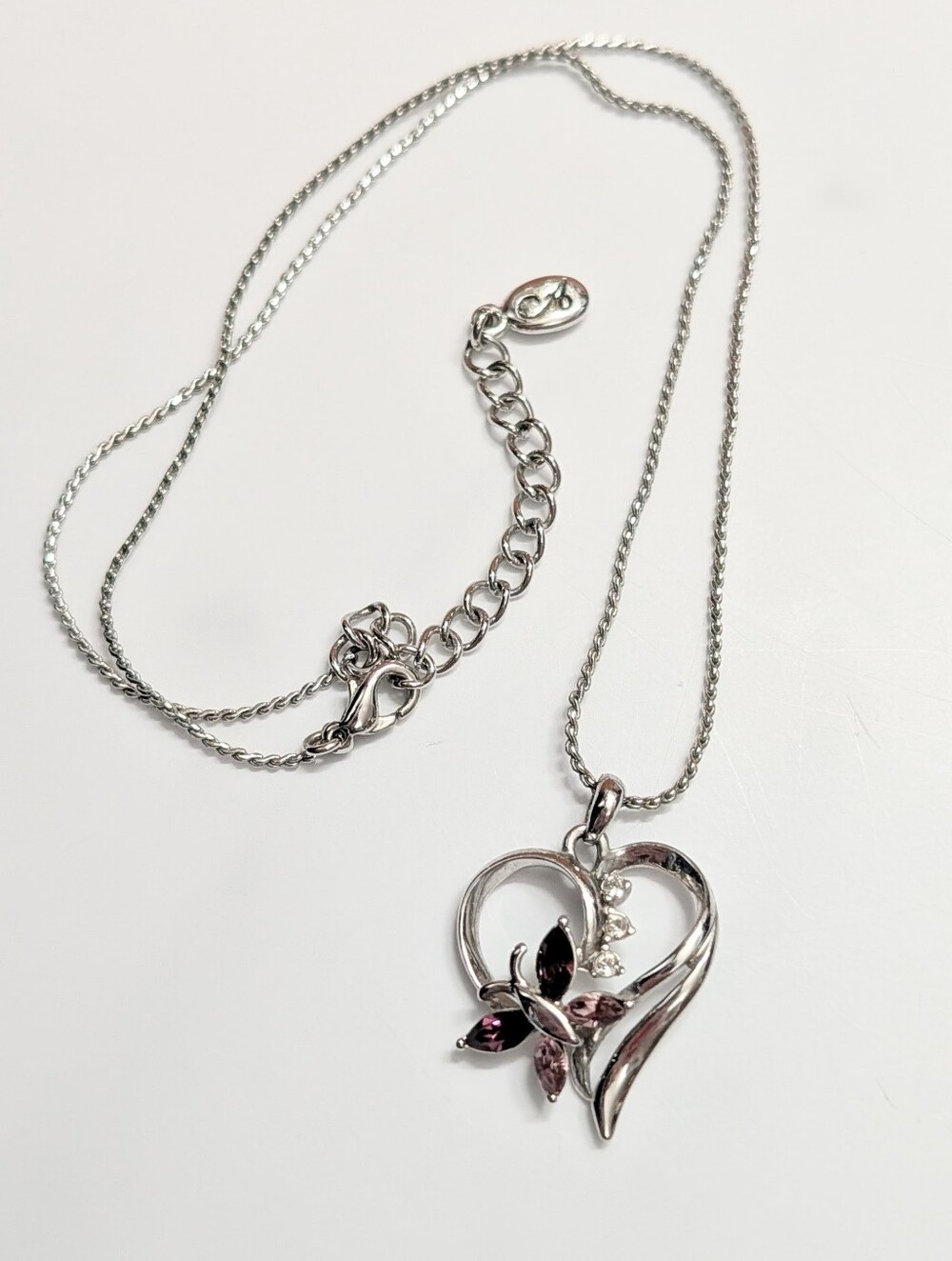 Swarovski Butterfly Heart Necklace